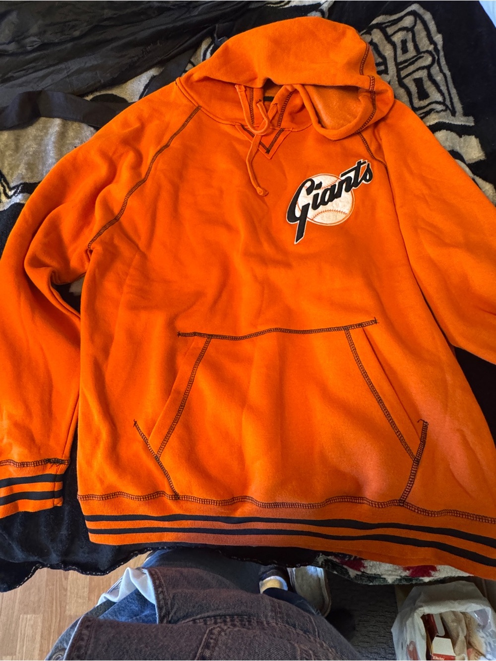 Stitches Orange Giants Crewneck Sweatshirt